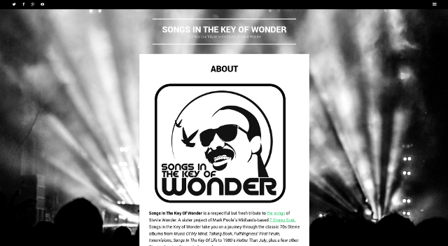 snapshot of Songs In The Key Of Wonder Website